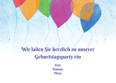 Partyeinladungen - Schablone ID 16912