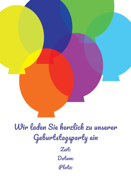 Partyeinladungen - Schablone ID 16928