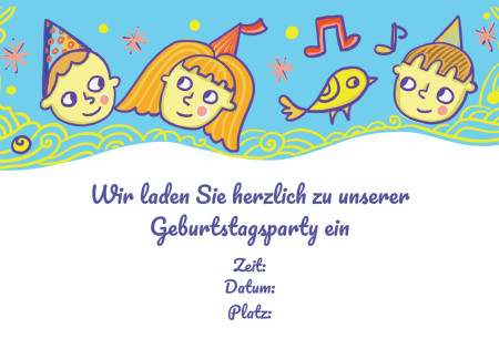 Partyeinladungen - Schablone ID 16932