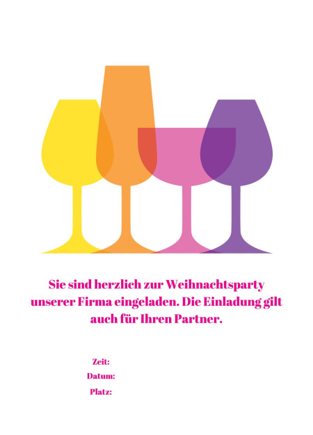 Partyeinladungen - Schablone ID 16956