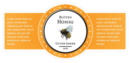 Honigetiketten - Schablone ID 17340