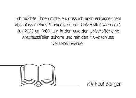 Abschluss Einladungskarten - Schablone ID 17473