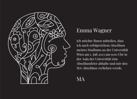 Abschluss Einladungskarten - Schablone ID 17537