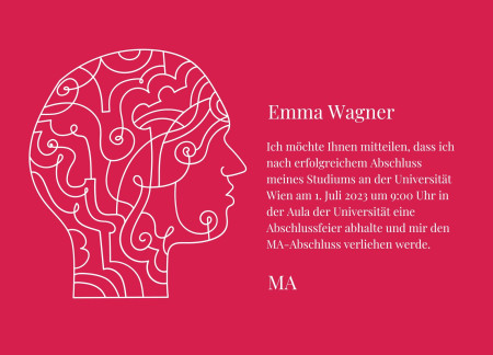 Abschluss Einladungskarten - Schablone ID 17541