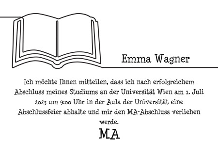 Abschluss Einladungskarten - Schablone ID 17545