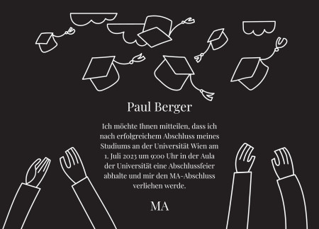 Abschluss Einladungskarten - Schablone ID 17549