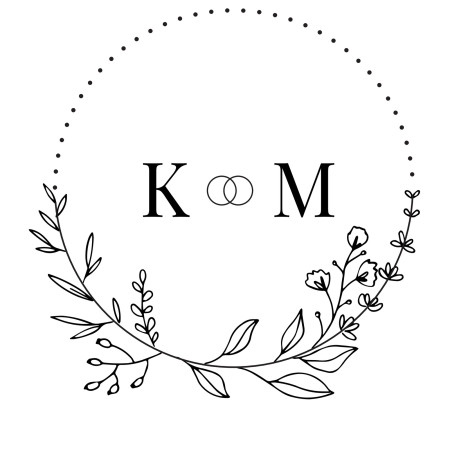 Runder Hochzeitsstempel - Schablone ID 18400