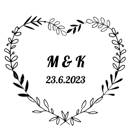 Runder Hochzeitsstempel - Schablone ID 18420