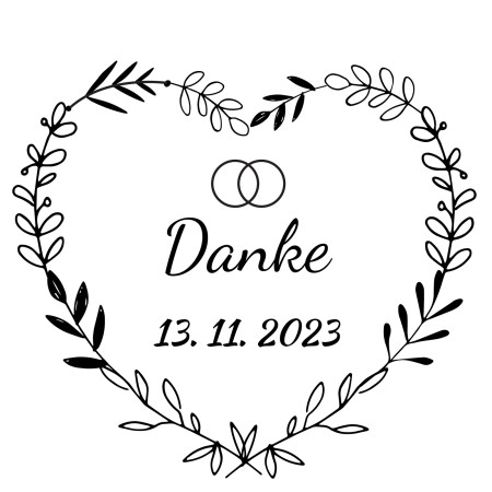 Runder Hochzeitsstempel - Schablone ID 18428