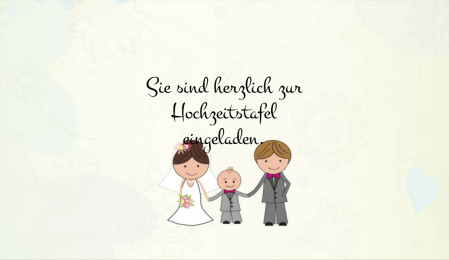 Einladungen zur Hochzeitsfeier - Schablone ID 8536