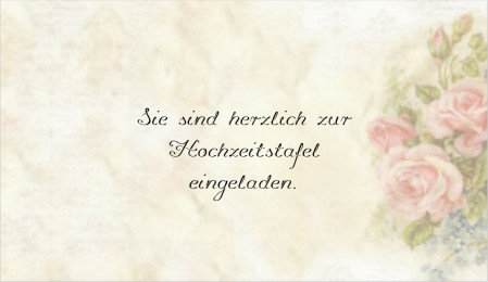 Einladungen zur Hochzeitsfeier - Schablone ID 8542